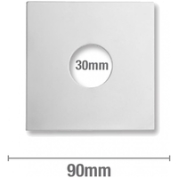 Tilers Boo Boo Cover Plate Brass Chrome Plated 30mm I.D. (Square)