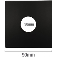 Black Square Tilers Boo Boo Cover Plate 30mm I.D.