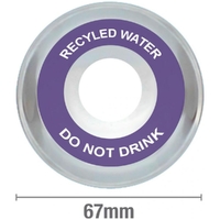 Recycled Water Do Not Drink White on Lilac ½ BSP 10mm Rise