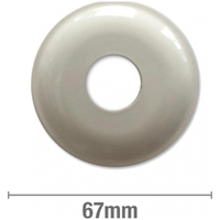 Cover Plate 1/2IN BSP 10mm Rise Ivory Metal