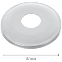 Cover Plate 1/2IN BSP 10mm Rise Metal White