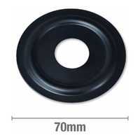 Cover Plates Flat x 1/2 Inch BSP Black
