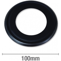 Cover Plate 50mm PVC Black Metal