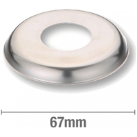 S/Steel Cover Plate 68mm O.D. 10mm Rise 3/4inch BSP