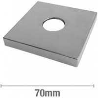 Chrome Plated Square 70x70mm 1/2inch BSP (10mm rise)