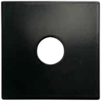 15mm BSP Square Flat Black Metal 70mm x 70mm