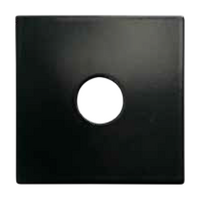 1/2? BSP Square Flat Black Metal 70mm x 70mm