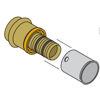 DN15 X Multi DN16 Pn20 (Water) Adaptor Pex-Al Crimp