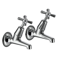 Dorset Cross Deluxe Bib Cock - Female -4 Star
 Jumper Valve - Chrome (Lf)