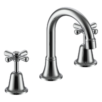 Dorset Cross Basin Set Swivel Spout - 6 Star
 Jumper Valve - Chrome (Lf)