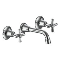 Dorset Cross Bath Sets 3/4 Turn - Chrome