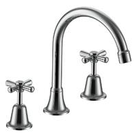 Dorset Cross Vanitee Sink Set - 4 Star
 3/4 Turn - Chrome (Lf)