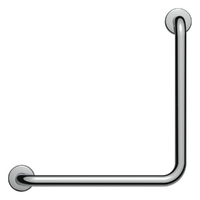 Stainless Steel Grab Rails - Right Angle 450 X 450  Polished