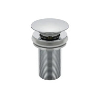 32mm X 75mm Dome Top Plug And Waste Pop-Up Basin Chrome Plated 