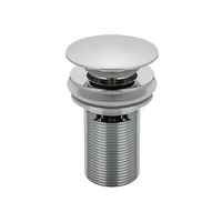40mm X 75mm Dome Top Plug And Waste Pop-Up Basin With Overflow Chrome Plated