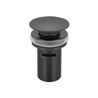 Dome Top Plug And Waste Pop-Up Basin With Overflow Matte Bla