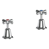 Easy Clean Cross Basin Top Assemblies - Deep Seat Jumper Valve - Chrome (Lf)