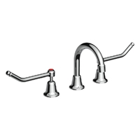 Easy Clean Basin Sets With 150Mm Lever - Fixed Gooseneck Spout - 4 Star  1/4 Turn Ceramic -  Chrome (Lf)