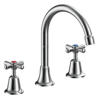 Easy Clean Cross Vanitee Sink Set - 4 Star
 Jumper Valve - Chrome (Lf)