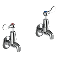 Easy Clean Flared Lever Bib Cock Male - 4 Star 1/4 Turn Ceramic - Chrome (Lf)