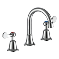 Easy Clean Flared Basin Set Swivel Spout - 4 Star
 1/4 Turn - Chrome (Lf)