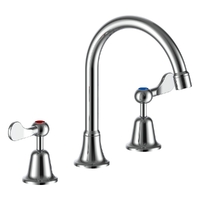 Easy Clean Flared Vanitee Sink Set - 4 Star
 1/4 Turn - Chrome (Lf)