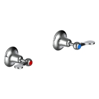 Easy Clean Flared Wall Stops 1/4 Turn - Chrome (Lf)