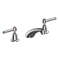 Easy Clean Lever Basin Set Low Rise Spout - 4 Star 1/4 Turn - Chrome (Lf)