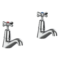 Easy Clean Cross Pillar Cocks - 4 Star
 Jumper Valve - Chrome (Lf)