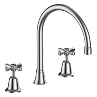 Easy Clean Cross Hob Spa Set Jumper Valve - Chrome