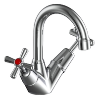 Easy Clean Cross Twin Basin Tap - 6 Star
 Jumper Valve - Chrome (Lf)
