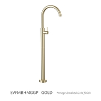 Evolve Gooseneck Floor Mount Bath Filler  Gold