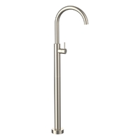 Evolve Gooseneck Floor Mount Bath Filler  Brushed Nickel Trim Kit
