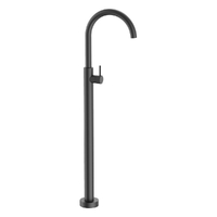 Evolve Gooseneck Floor Mount Bath Filler  Gunmetal Trim Kit