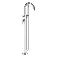 Evolve Gooseneck Floor Mount Bath Filler With Hand Shower Chrome