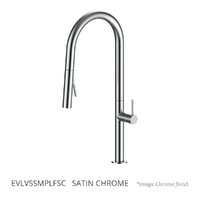 Evolve Vertical Pull Out Spray Mixer Satin Chrome (Lf)