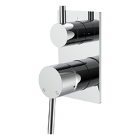 Evolve Rotary Diverter Wall Mixer - Solid Rectangular Plate Chrome Trim Kit