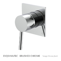 Evolve Wall Mixer - Solid Square Plate Brushed Chrome (Lf)