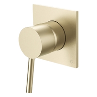 Evolve Wall Mixer - Solid Square Plate Brushed Gold (Lf)