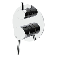 Evolve Rotary Diverter Wall Mixer - Solid Round Plate Chrome Trim Kit