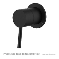 Evolve Wall Mixer - Solid Round Plate Brushed Black Sapphire (Lf)