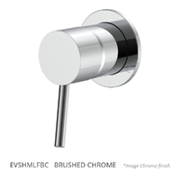 Evolve Wall Mixer - Solid Round Plate Brushed Chrome (Lf)
