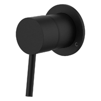 Evolve Wall Mixer - Solid Round Plate Matt Black (Lf)