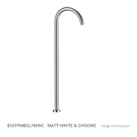 Evolve Gooseneck Floor Mount Spout Matt White Chrome (Lf)
