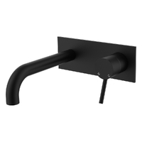 Evolve Horizontal Wall Set - Basin/Sink - 200Mm Outlet 4 Star Matt Black Trim Kit (Lf)