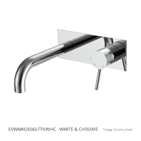 Evolve Horizontal Wall Set - Basin/Sink - 200Mm Outlet 6 Star  White &amp; Chrome Trim Kit (Lf)
