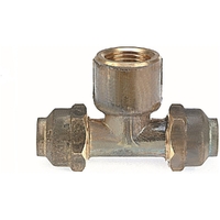 LF 20mm FL x 20mm FL x 15mm FI #25 FEMALE FLARED TEE (3/4" FL x 3/4" FL x 1/2" FI)