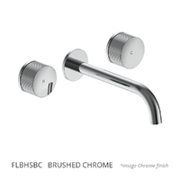 Flute Bath Set - 1/4 Turn Ceramic - Brushed Chrome