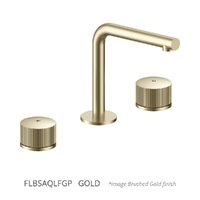 Flute Hob Basin Set With Right Angle Spout - 1/4 Turn Ceramic - 4 Star - Gold (Lf)