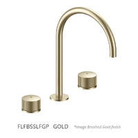 Hob Sink Set With Gooseneck Spout To Suit S/Steel Sink - 1/4 Turn Ceramic - 4 Star - Gold (Lf)